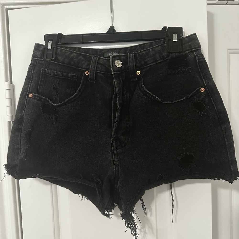 Wild Fable Black High-Waisted Jean Shorts